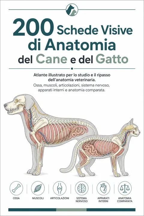 Pagina 1 delle schede visive di anatomia del cane e del gatto